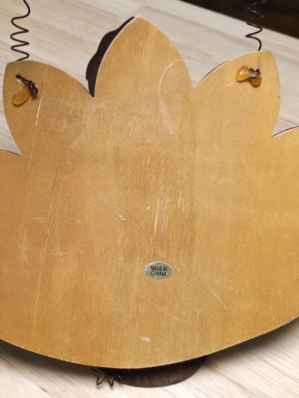 Rustic Thanksgiving Turkey Wall Decor, Made of Wood & Metal, Door Hanger, 10.5" - Picture 4 of 7